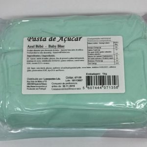 PASTA DE ACUÇAR DE 1 KG AZUL BEBE